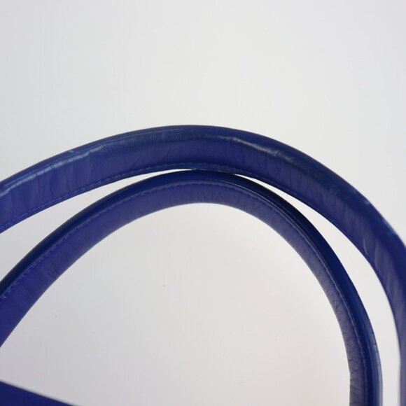 BALENCIAGA Blue Leather Tote Bag - Picture 5 of 9